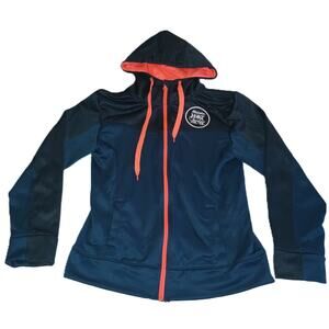 RM Women's Allstate Hot Chocolate 5K Marathon Full Zip Hoodie Blue Medium W001